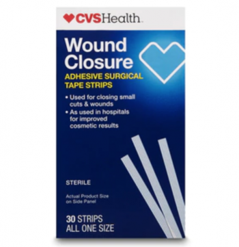View: 30 Adhesive Surgical Tape Strips 6cm x 10cm (1/4" x 4")